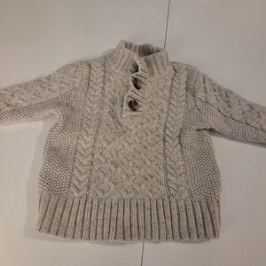 Cat & Jack Cream Cable Knit Sweater